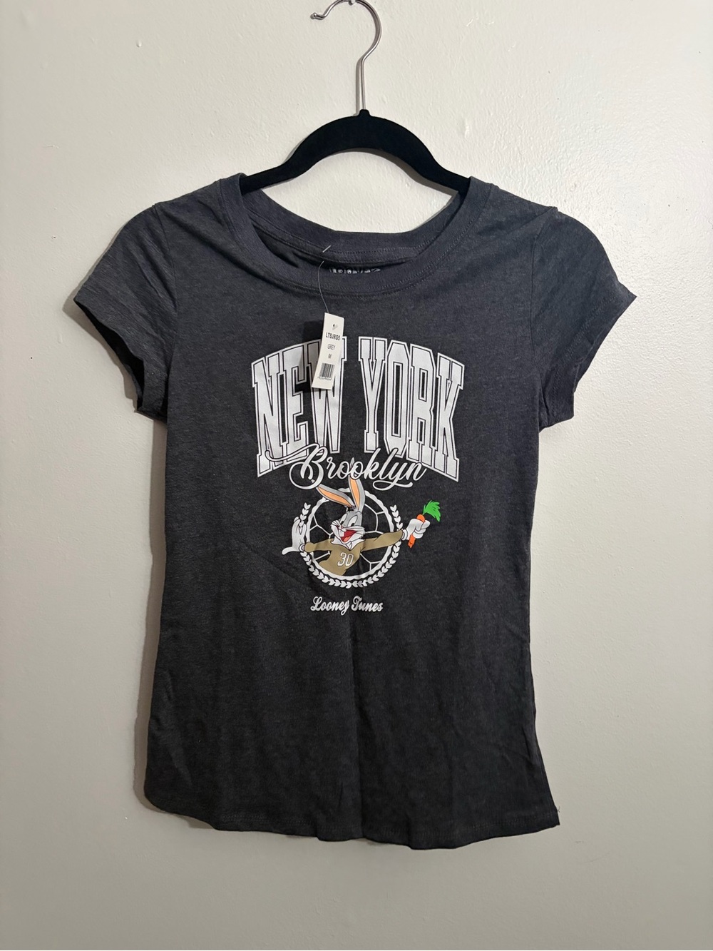 Warner Bros. Charcoal New York Brooklyn Graphic Tee